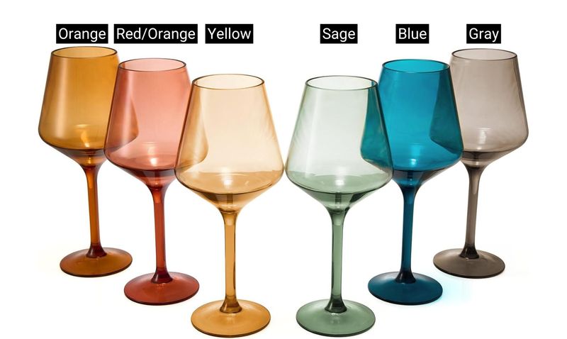 KHEN- Muted Unbreakable Acrylic Wine Glasses