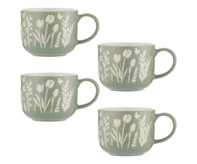 In the Meadow Green Tulip Mug