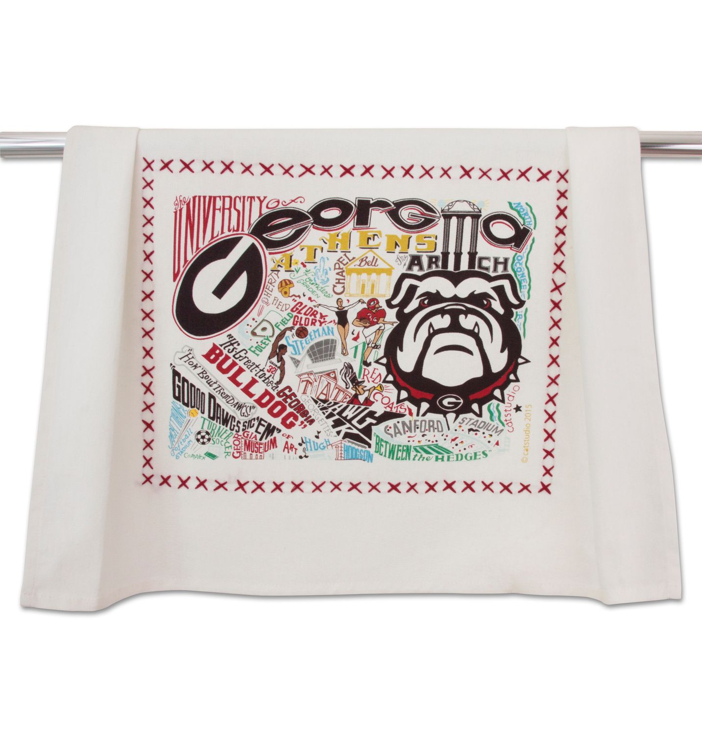 Catstudio Collegiate Dish Towels, University: University of Georgia