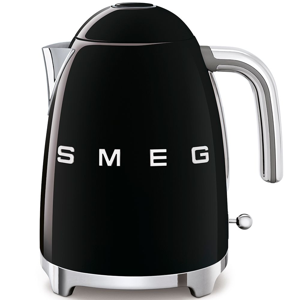 SMEG 50's Retro Style Aesthetic 7-Cup  Kettle, Color: Black