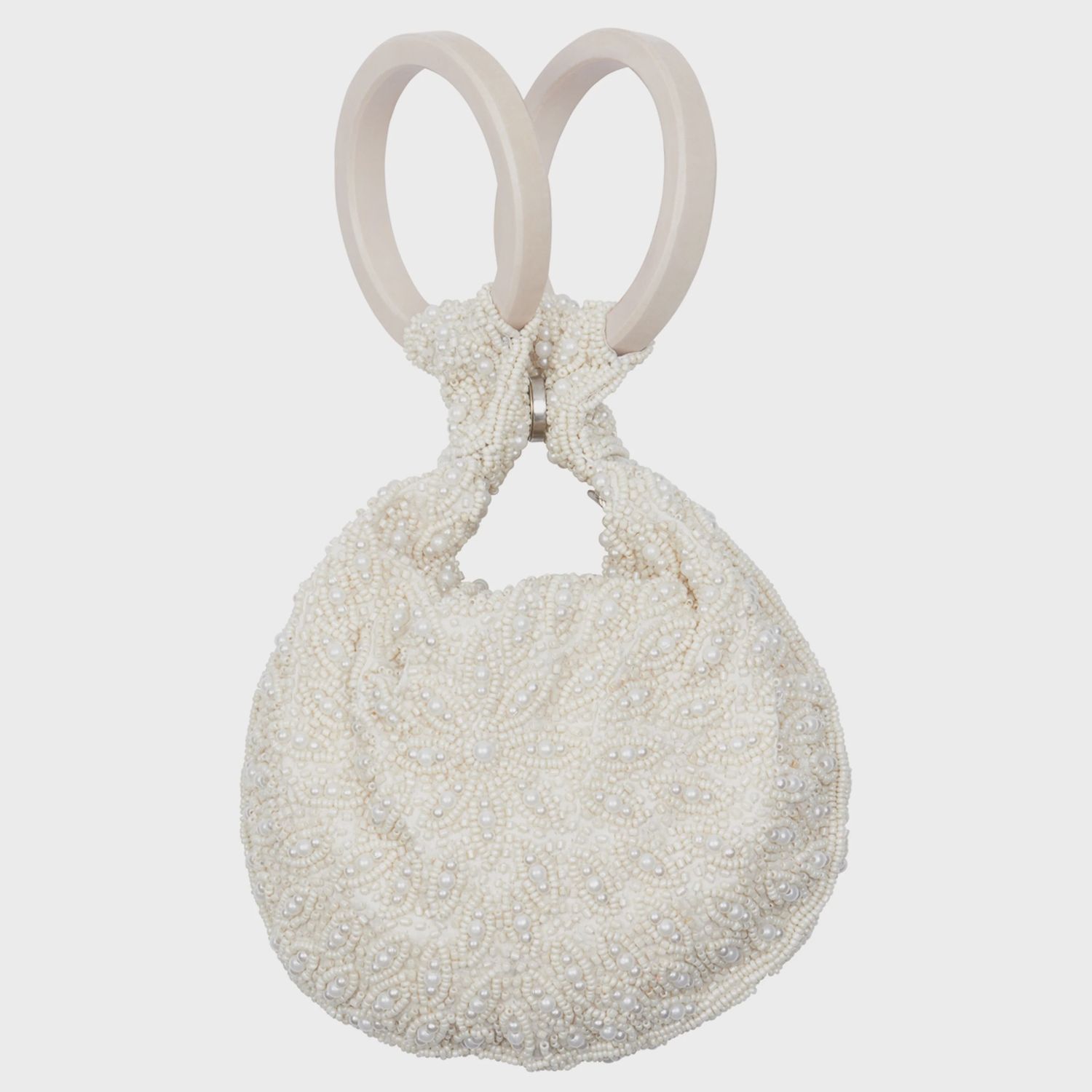Beaded Bangle Bag, Colour: Pearl