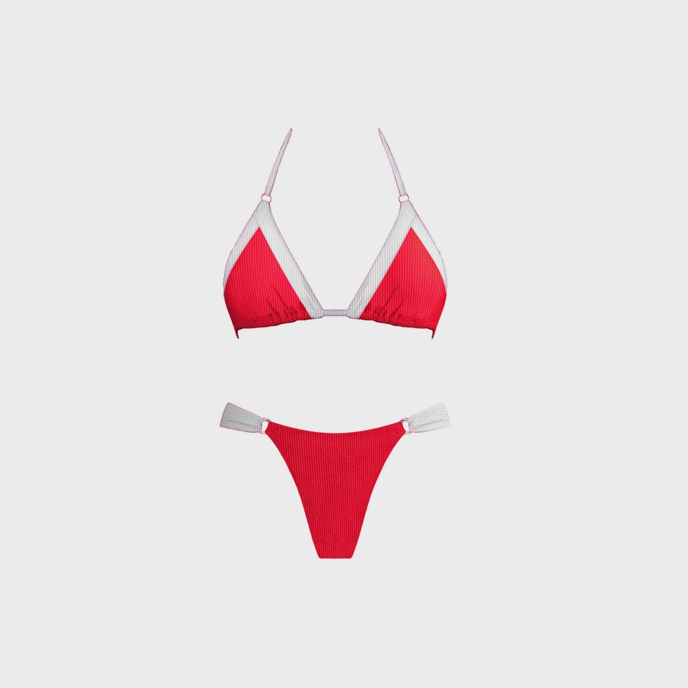 Red&amp;White Bikini Set