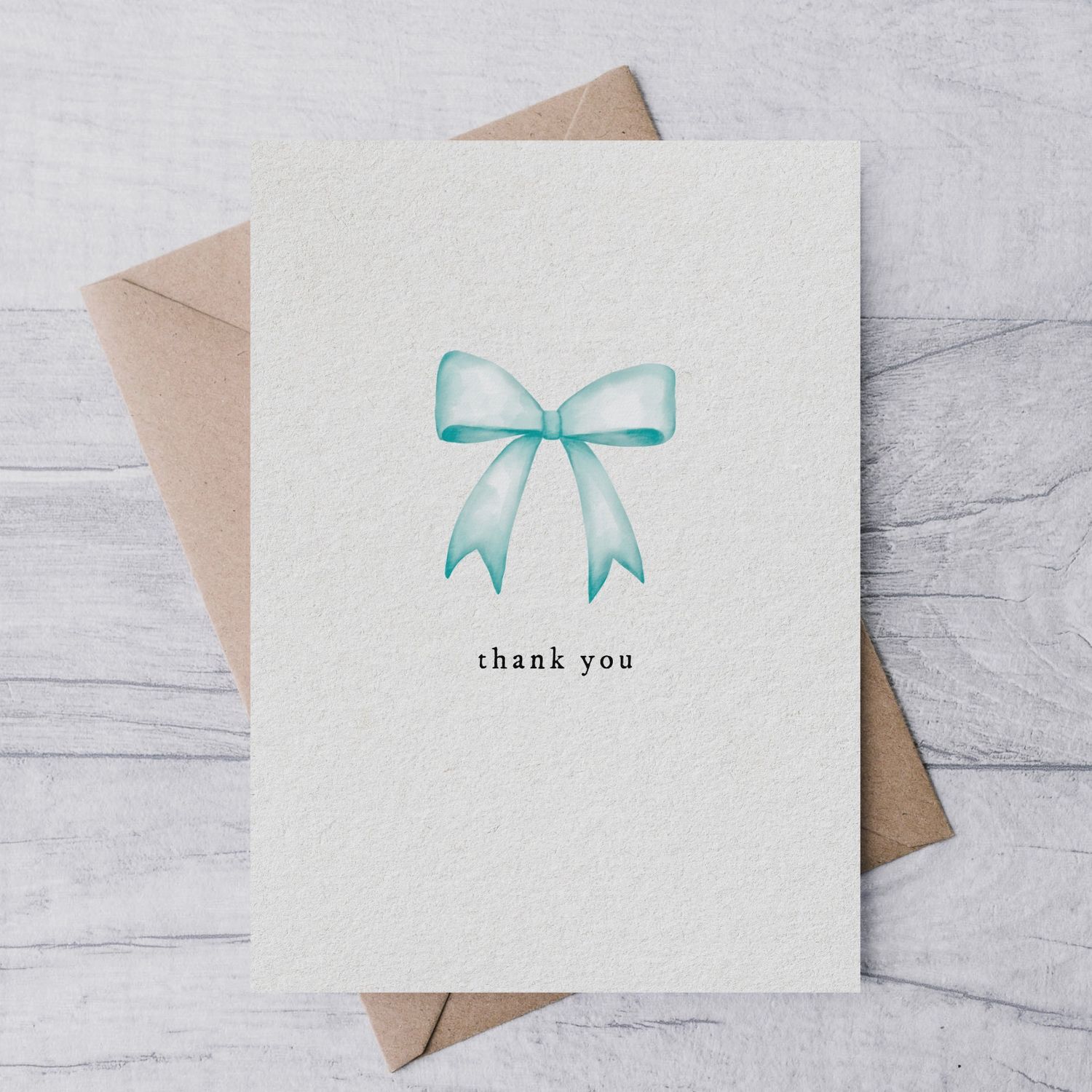 &quot;Thank you&quot; bow card