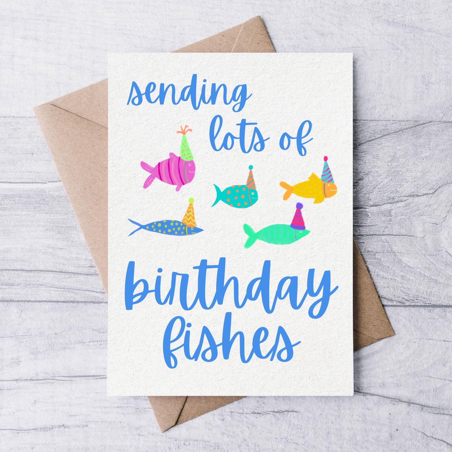 &quot;sending b-day fishes&quot; card