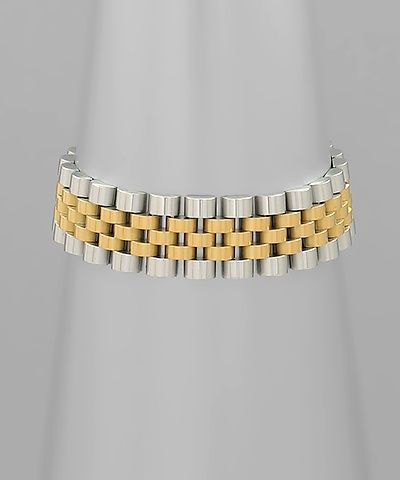 Thick Watchband Two-Toned