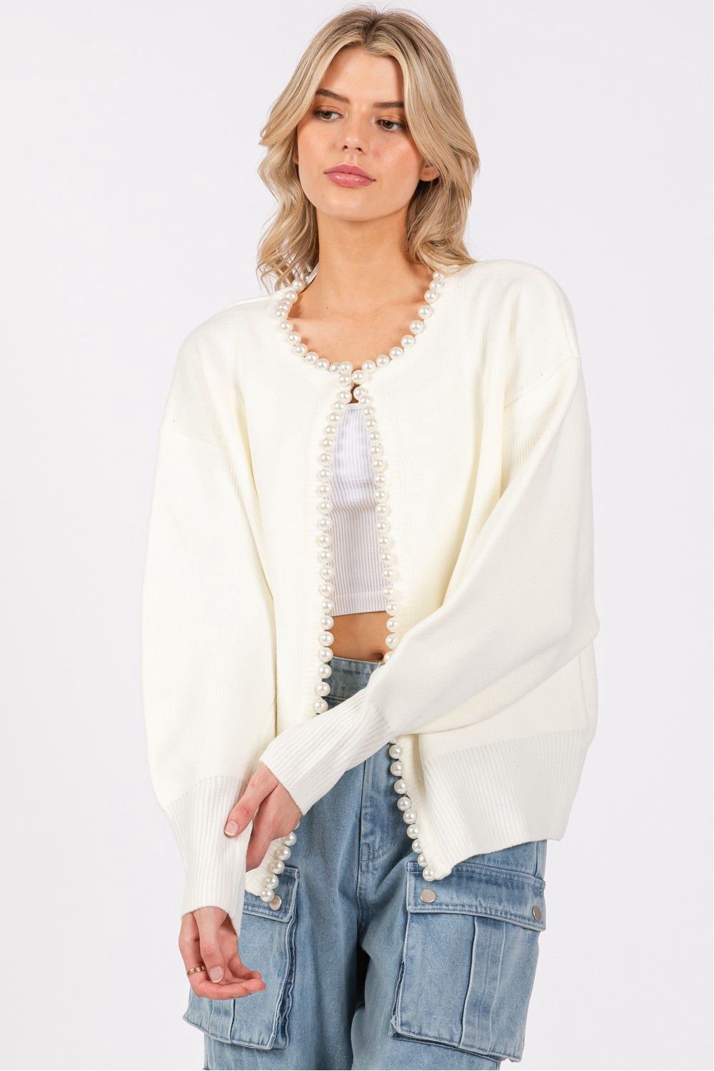 Pearl Trim Sweater
