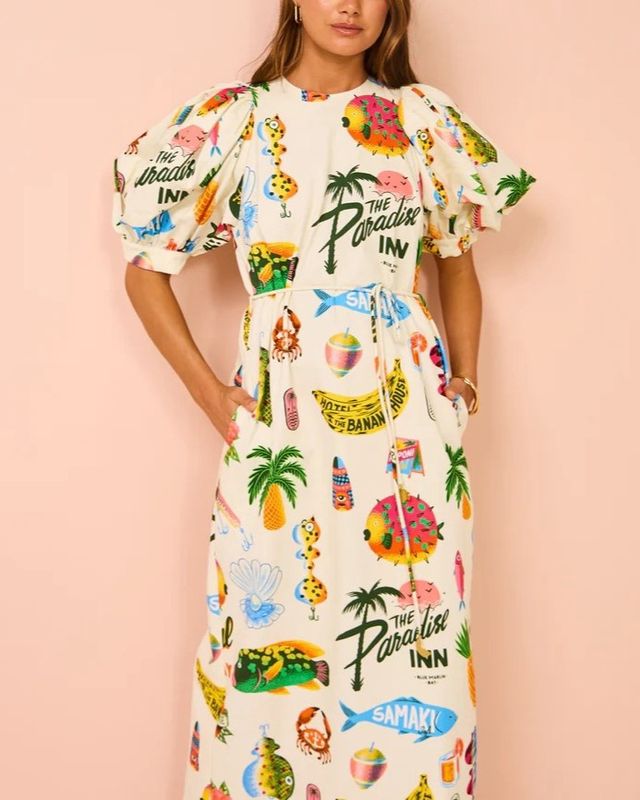 Resort Puff Sleeve Dress