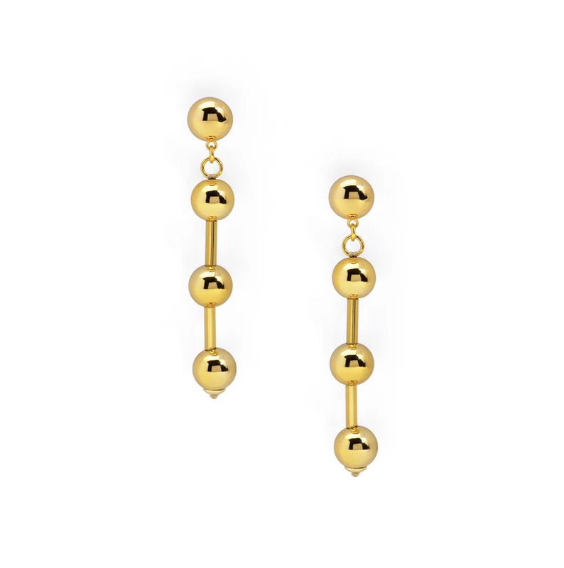 Metal Beaded Drop Earring