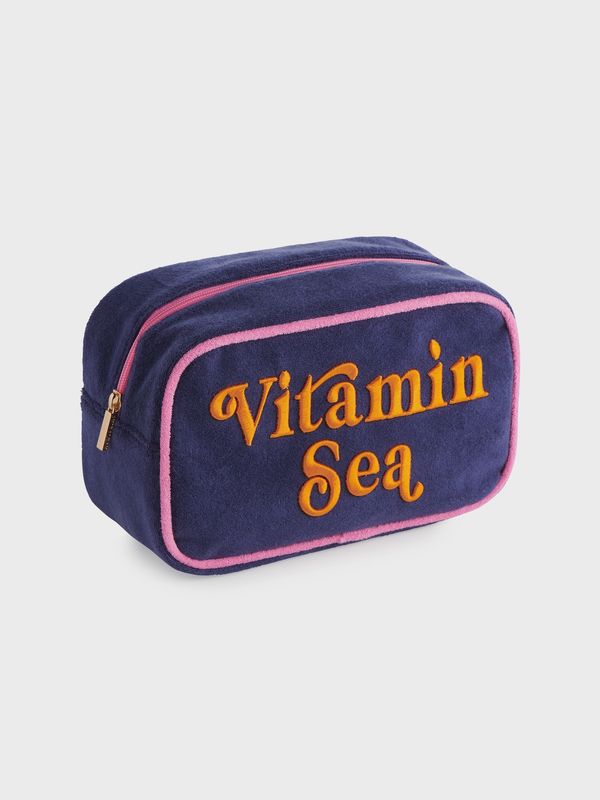 Cabana Vitamin Sea Med Zip Pouch in Navy