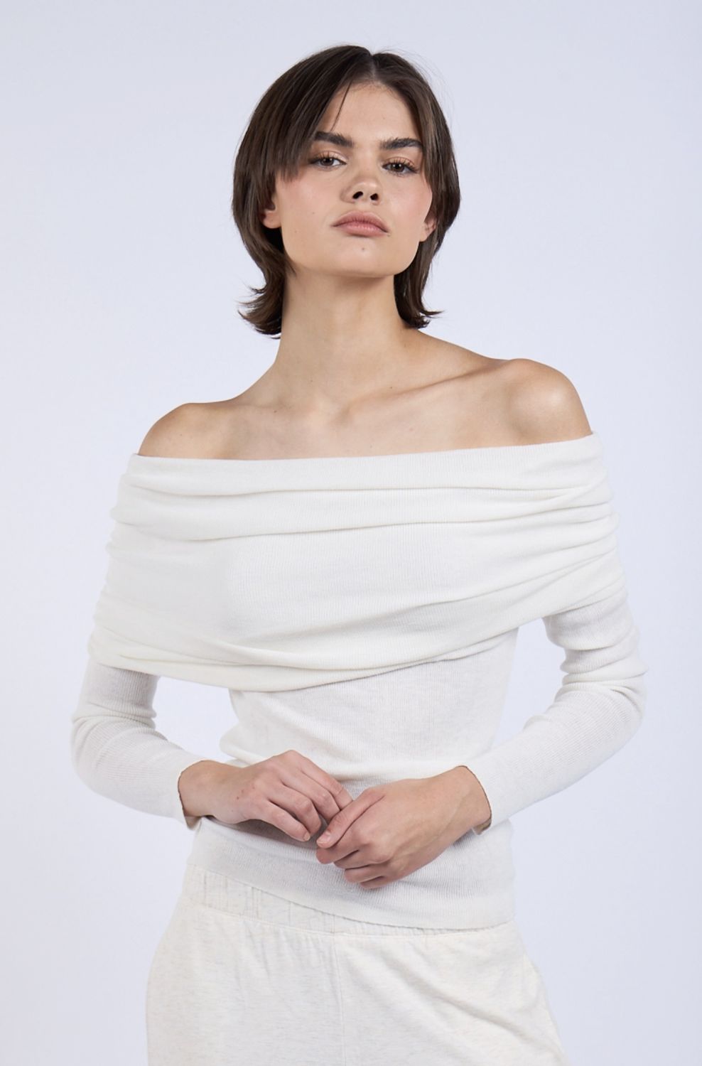 Off Shoulder Sweater Top