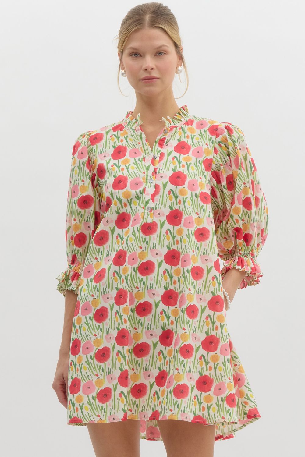 Red Floral Dress