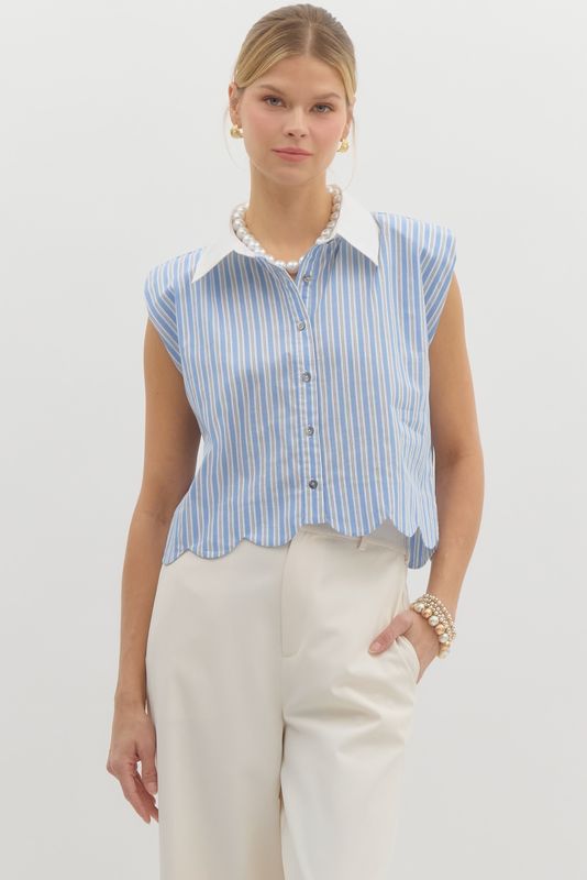 Pinstriped Top