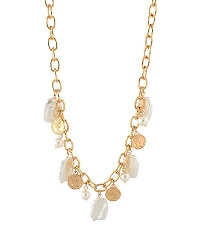 Pearl/Coin Necklace