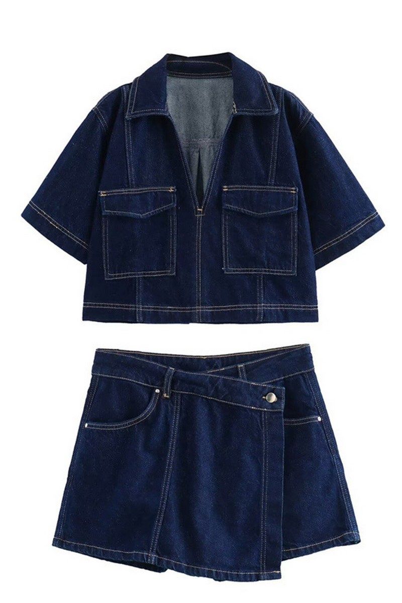 Denim Skirt Set