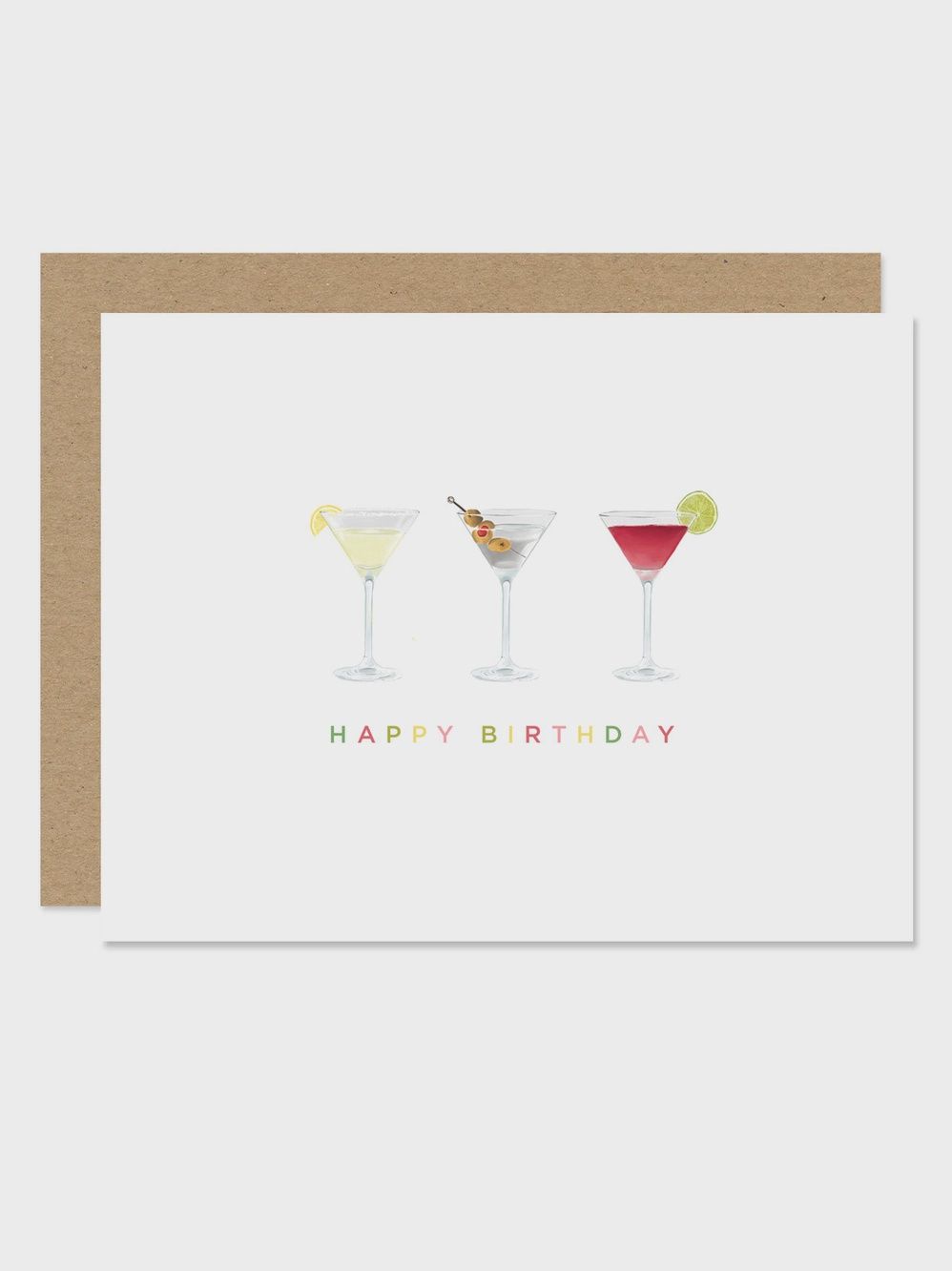 Martini Birthday Card