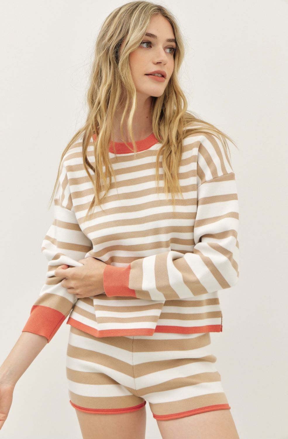 Soft Stripe Set Tan