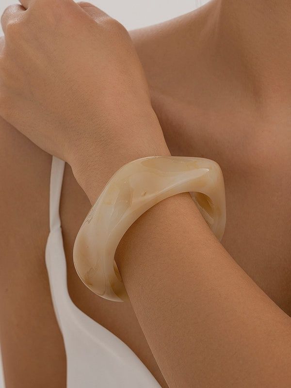 Acrylic Bangle, Colour: White
