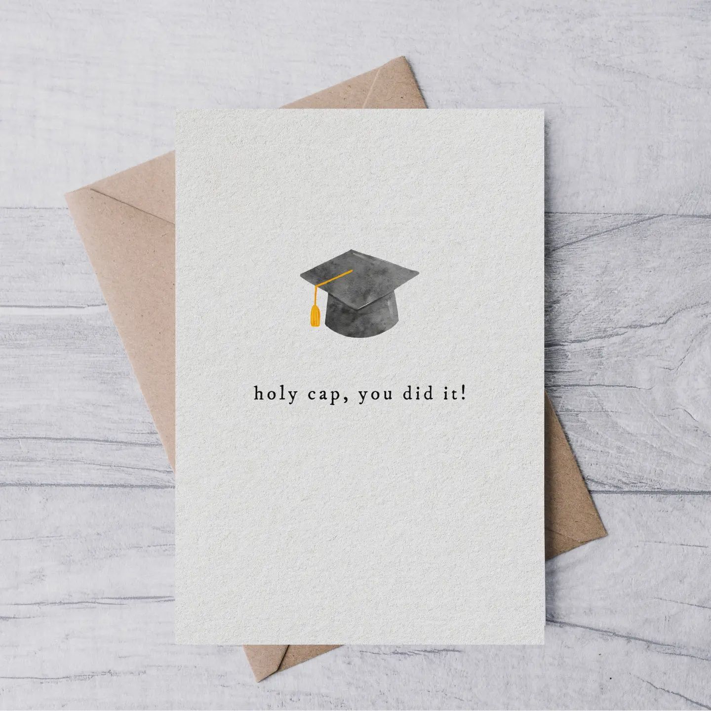 &quot;Holy Cap You Did It&quot; Graduation Card
