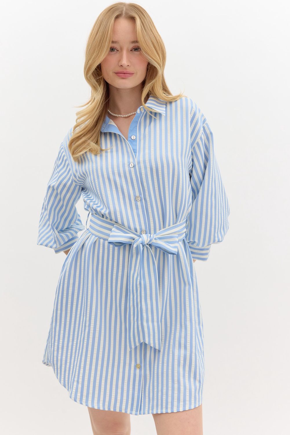 Stripe Cuff Dress