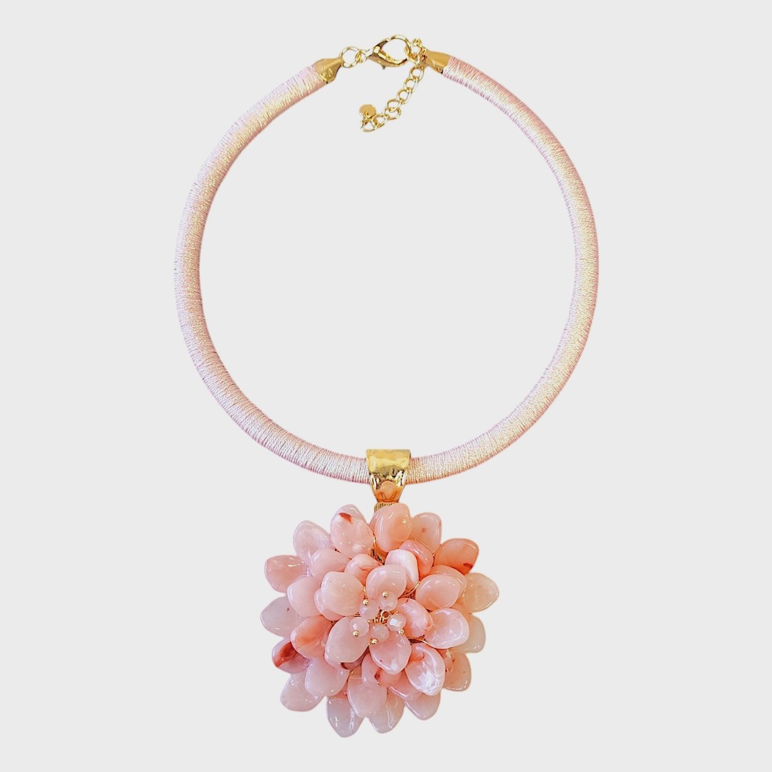 Pink Flower Necklace