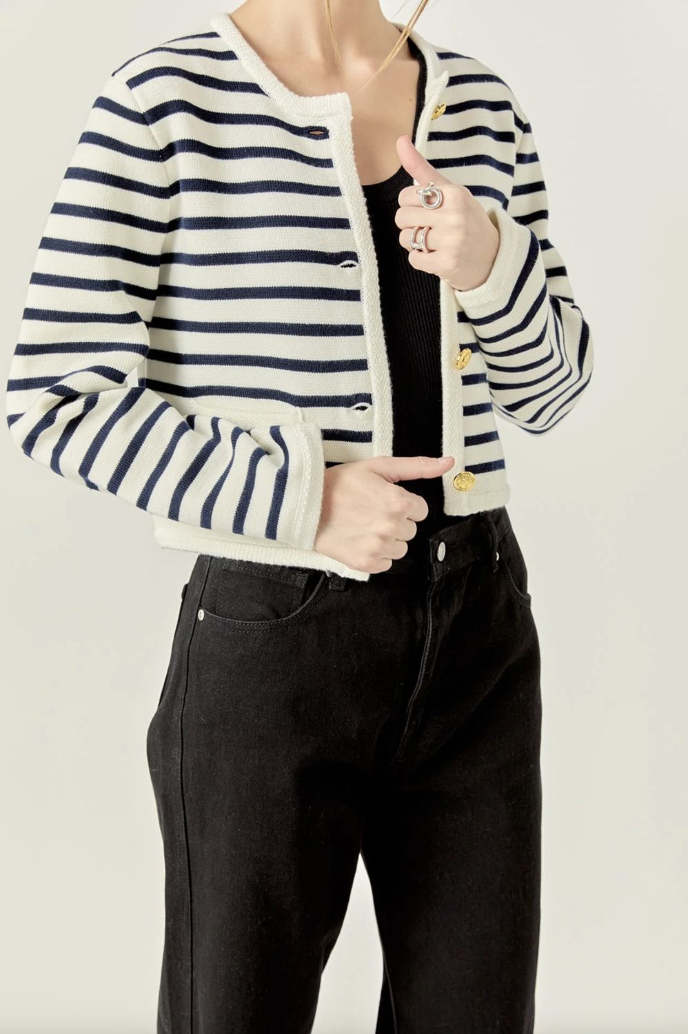 Cropped Sweater Cardigan