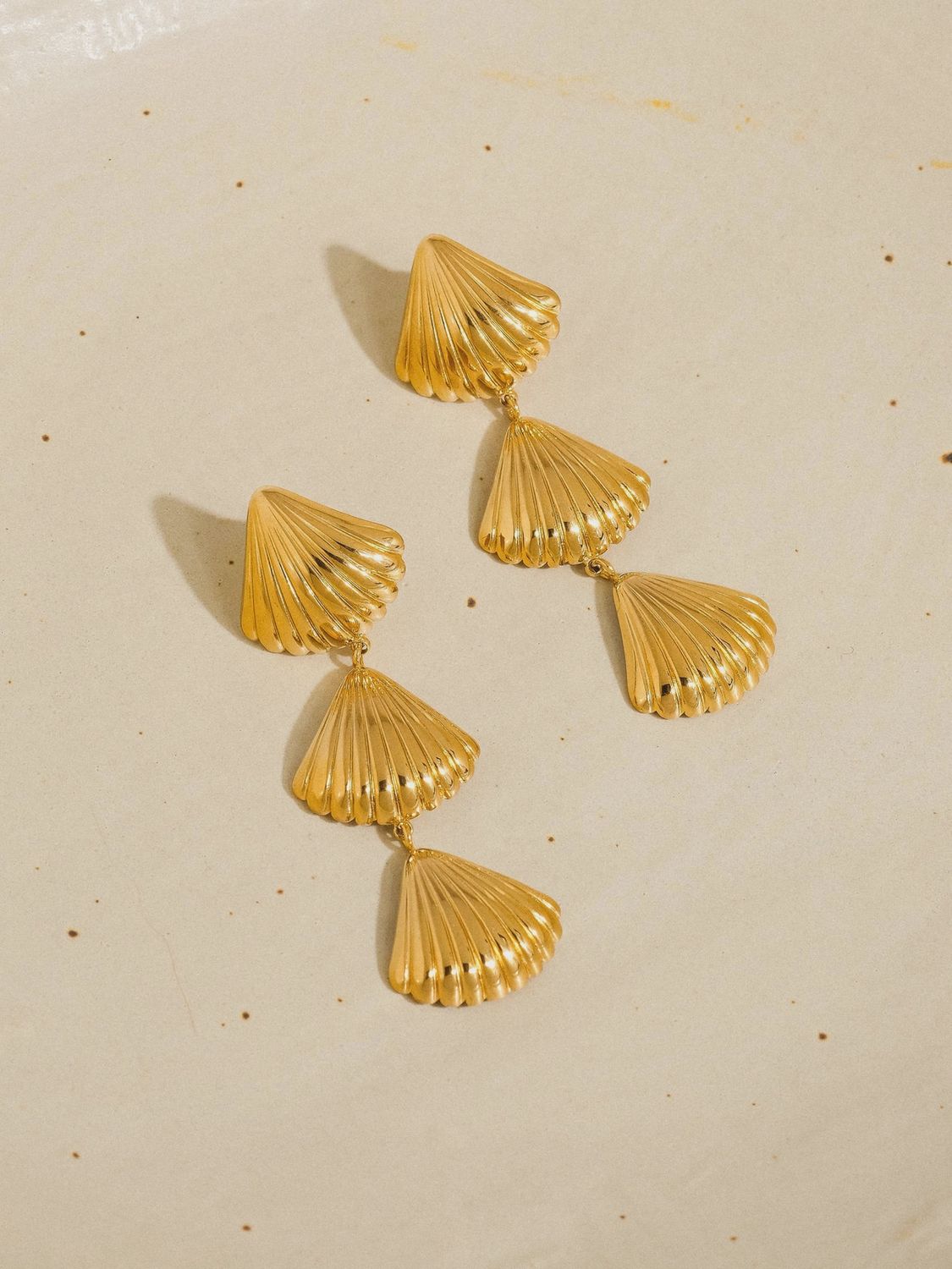 Layered Shell Drop Earring