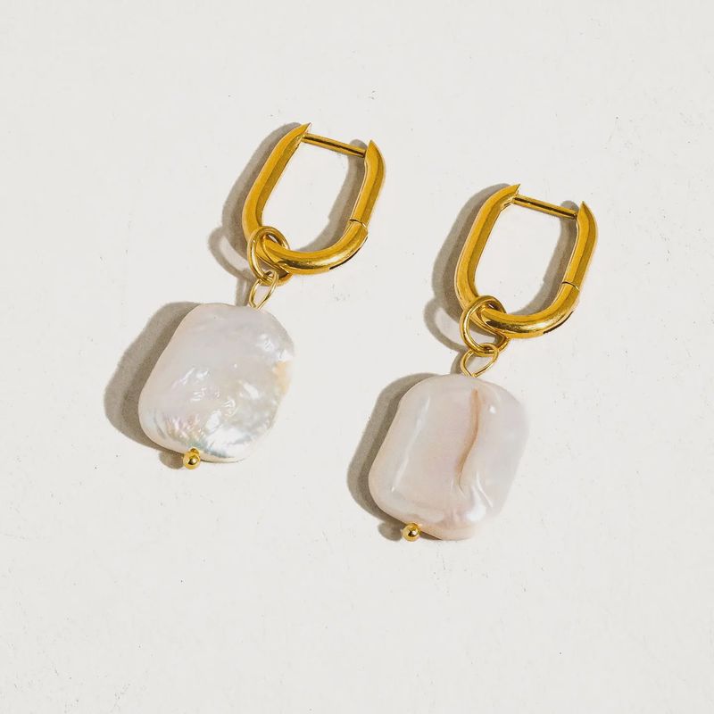 Square Pearl Earring