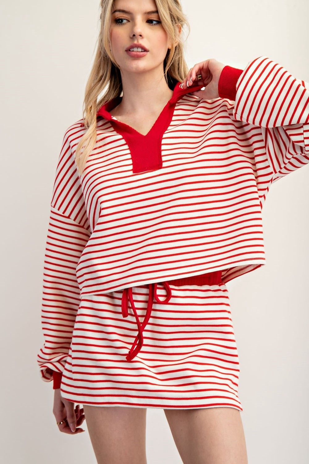Red Stripe Top