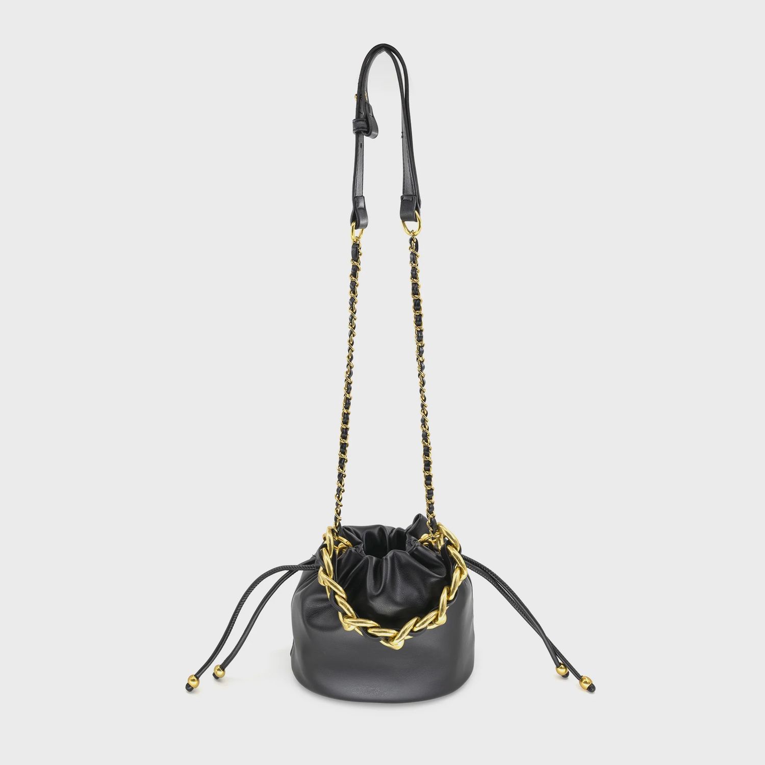 Leather Bucket Tote