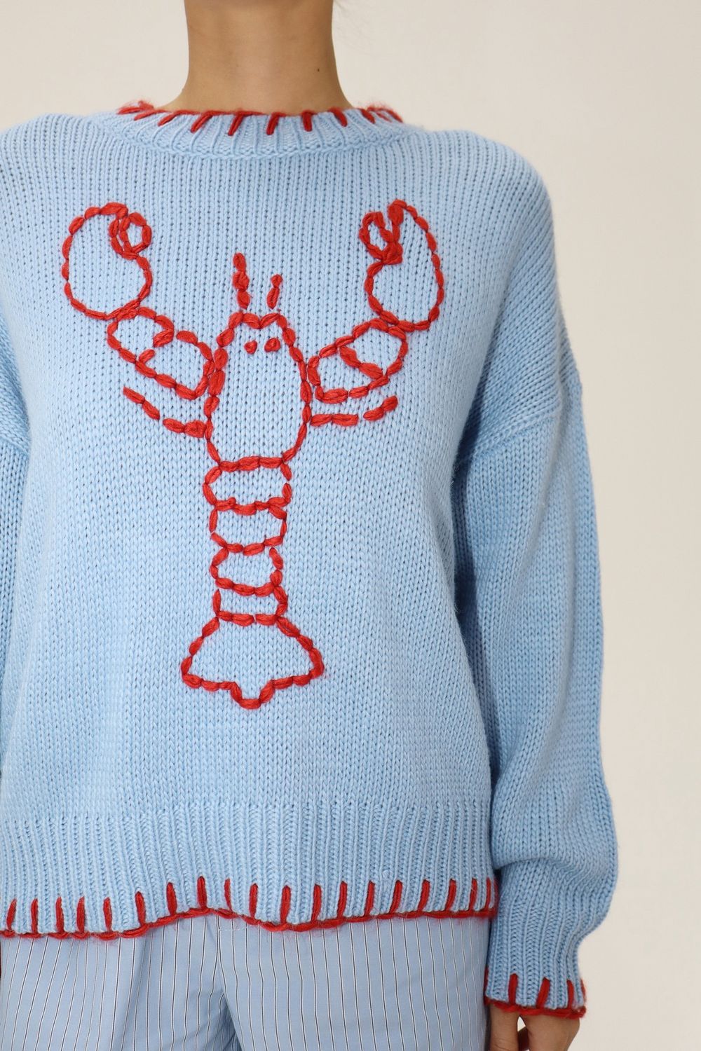 Lobster Stitch Hem Sweater