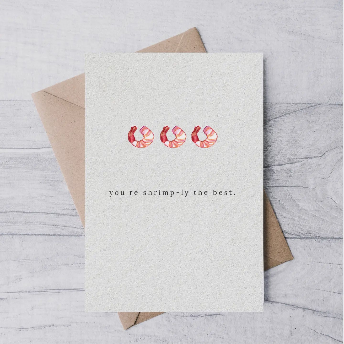 &quot;Shrimp-Ly the Best&quot; Thank You Card