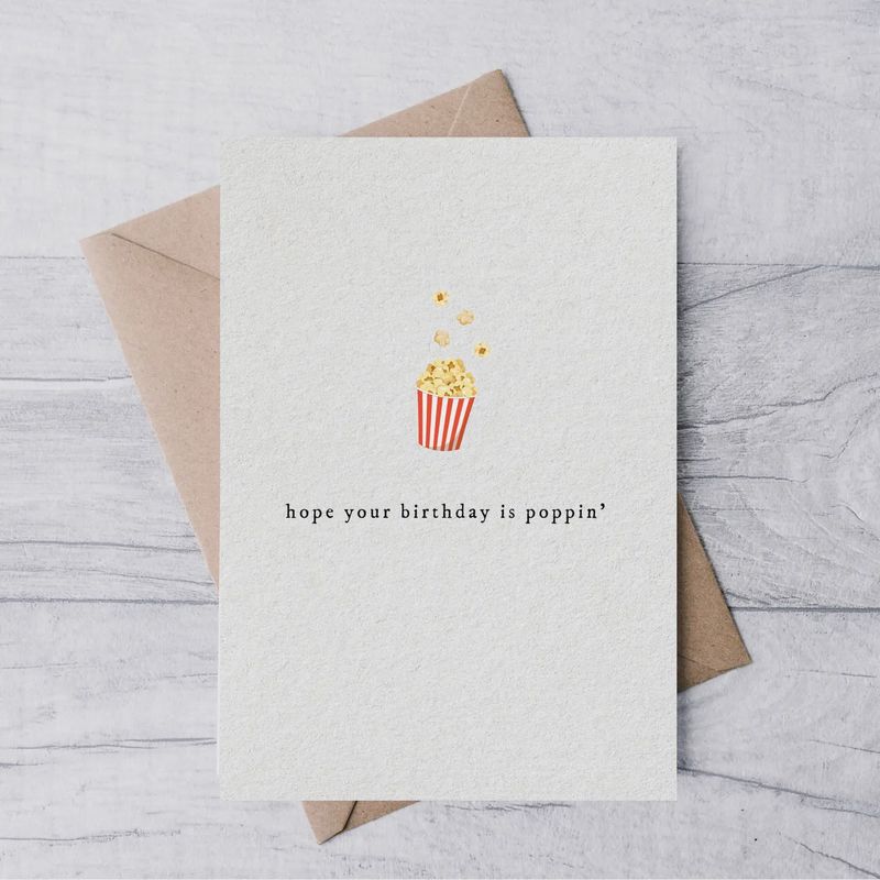 &quot;Hope Your Birthday is Poppin’&quot; Card