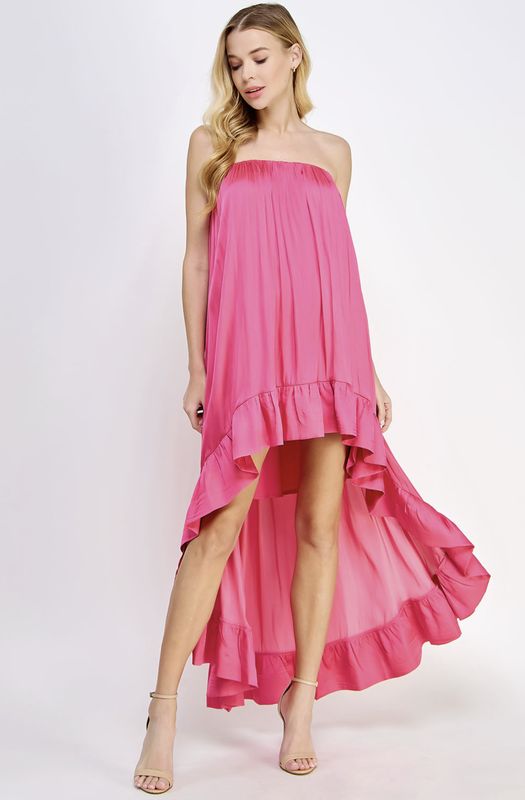 Strapless High Low Dress