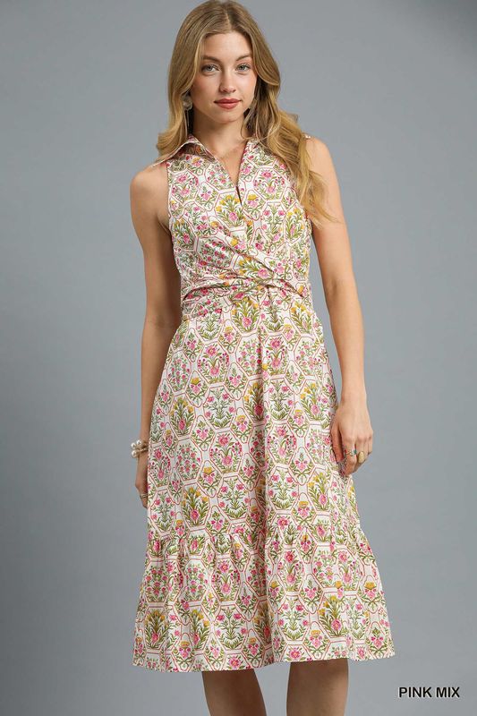 Pink Floral Midi