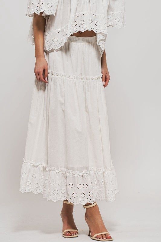 Lace Eyelet Skirt