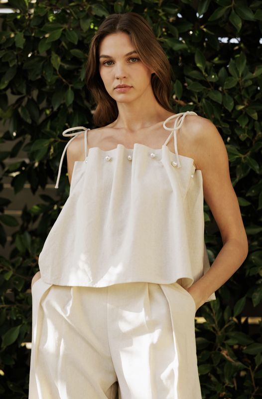 Pearl Trim Top
