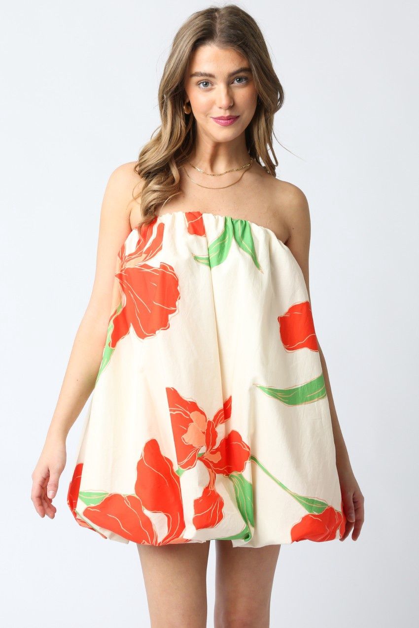 Orange Bubble Dress