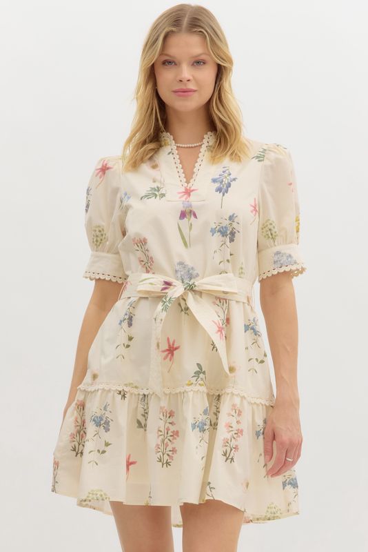 Cream Floral Mini