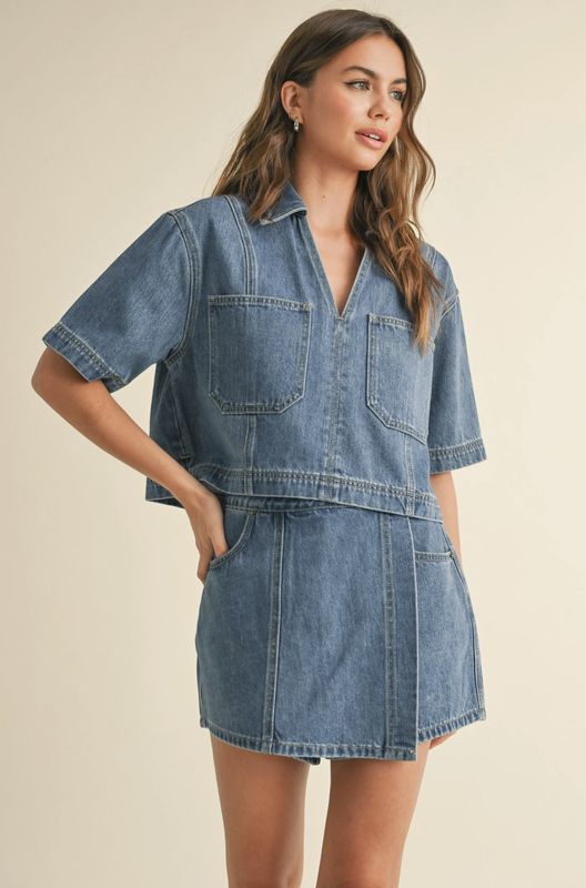 Pocket Front Denim Shirt