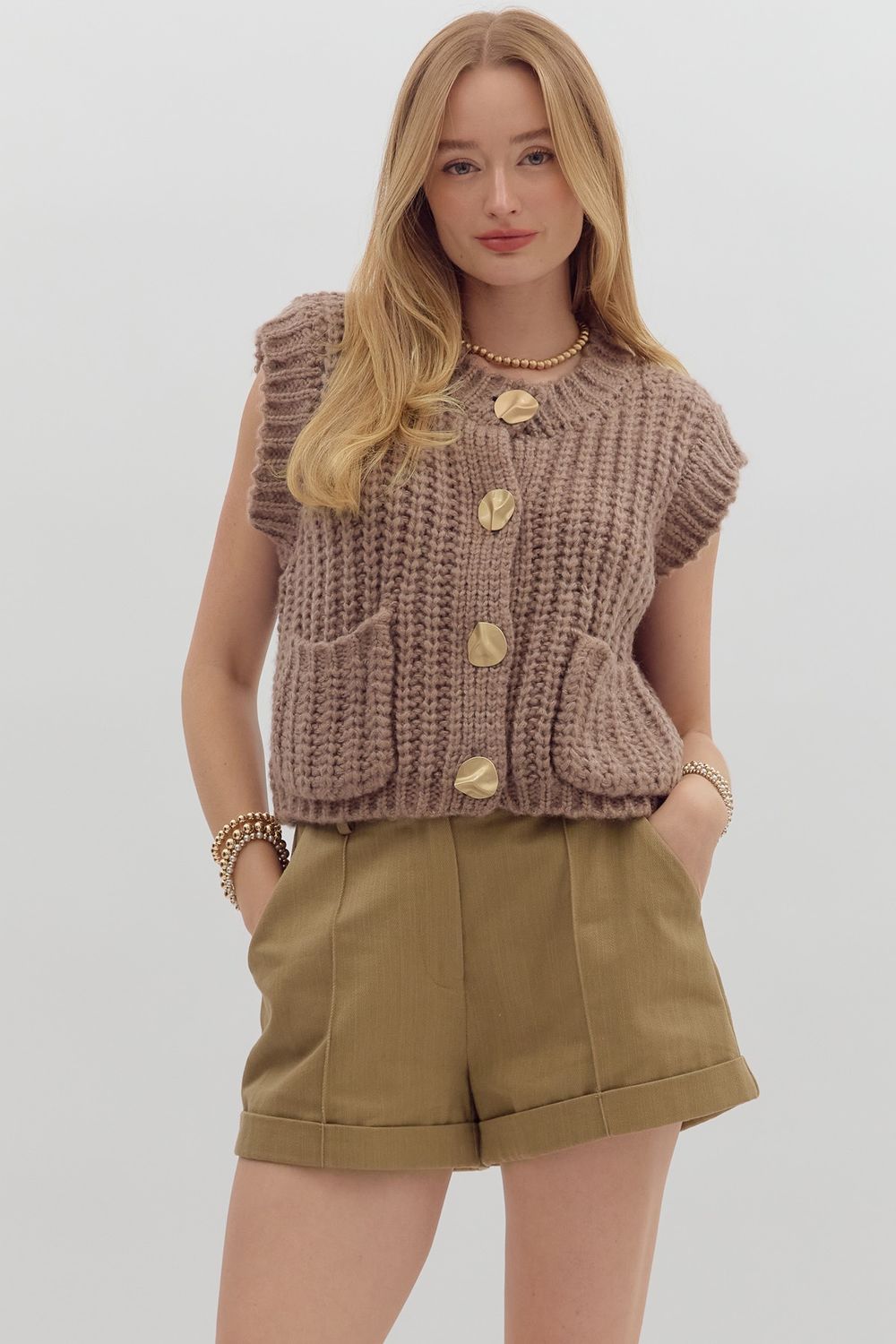 Mocha Sleeveless Knit