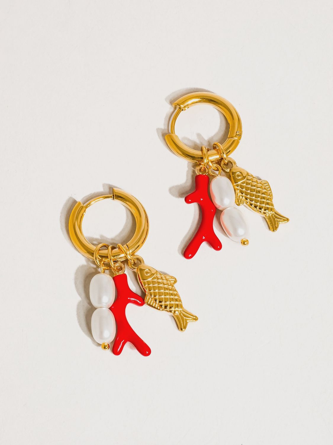 Fish Pearl Earring