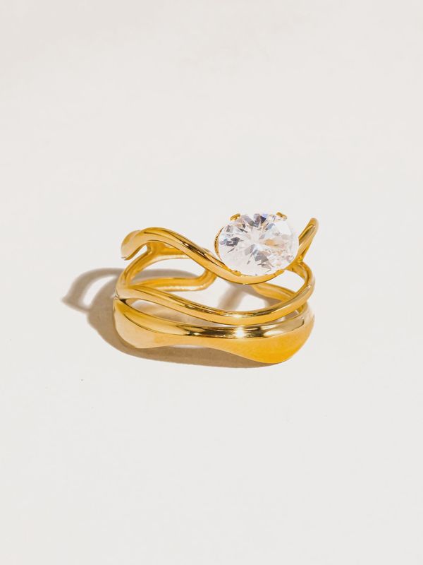 Abstract Cz Ring