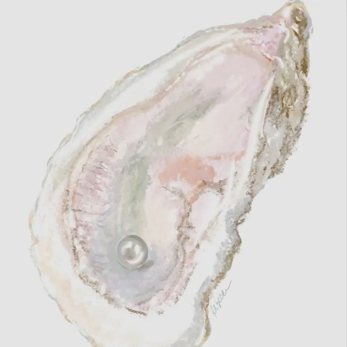 Single Oyster - Art Print