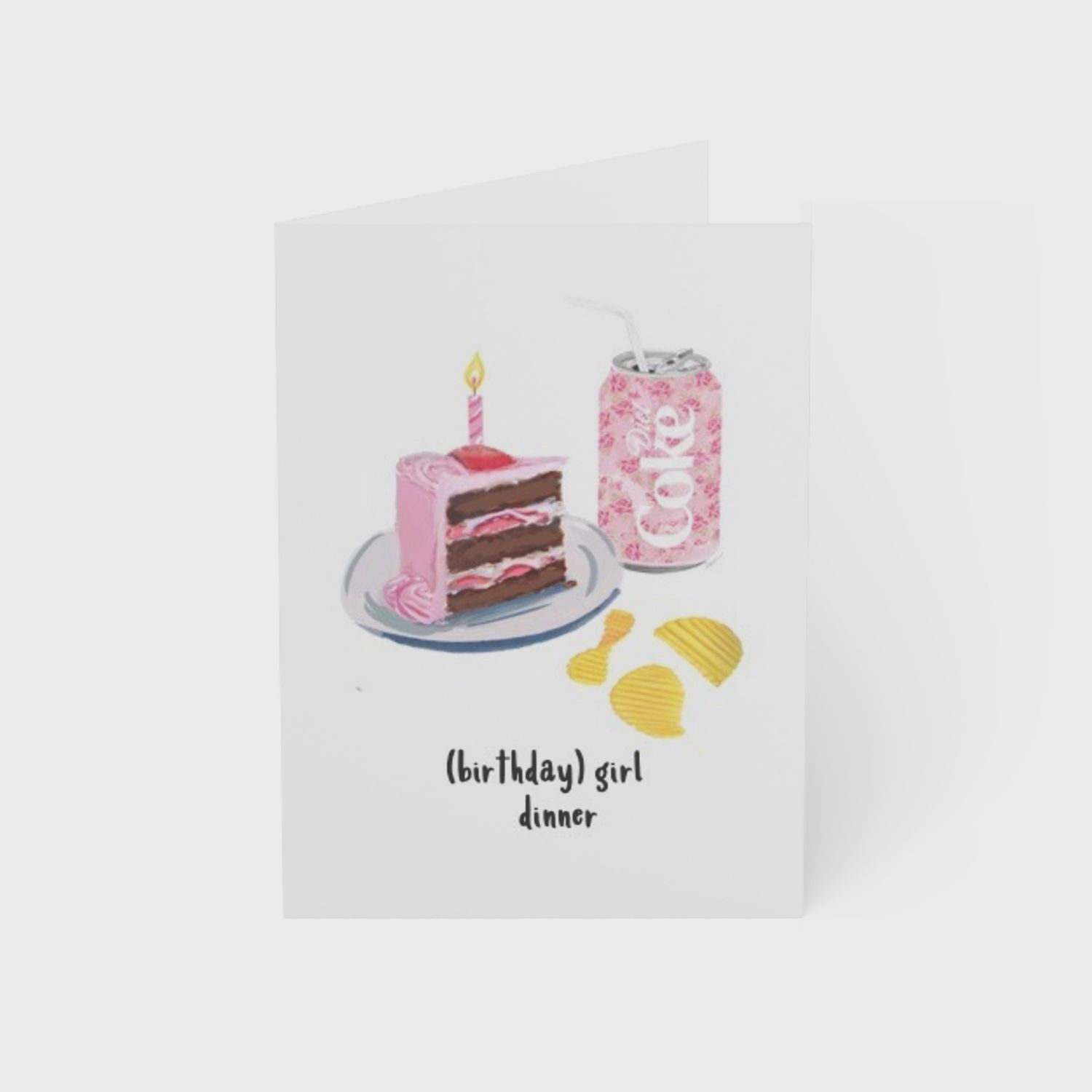 Girl Dinner Card