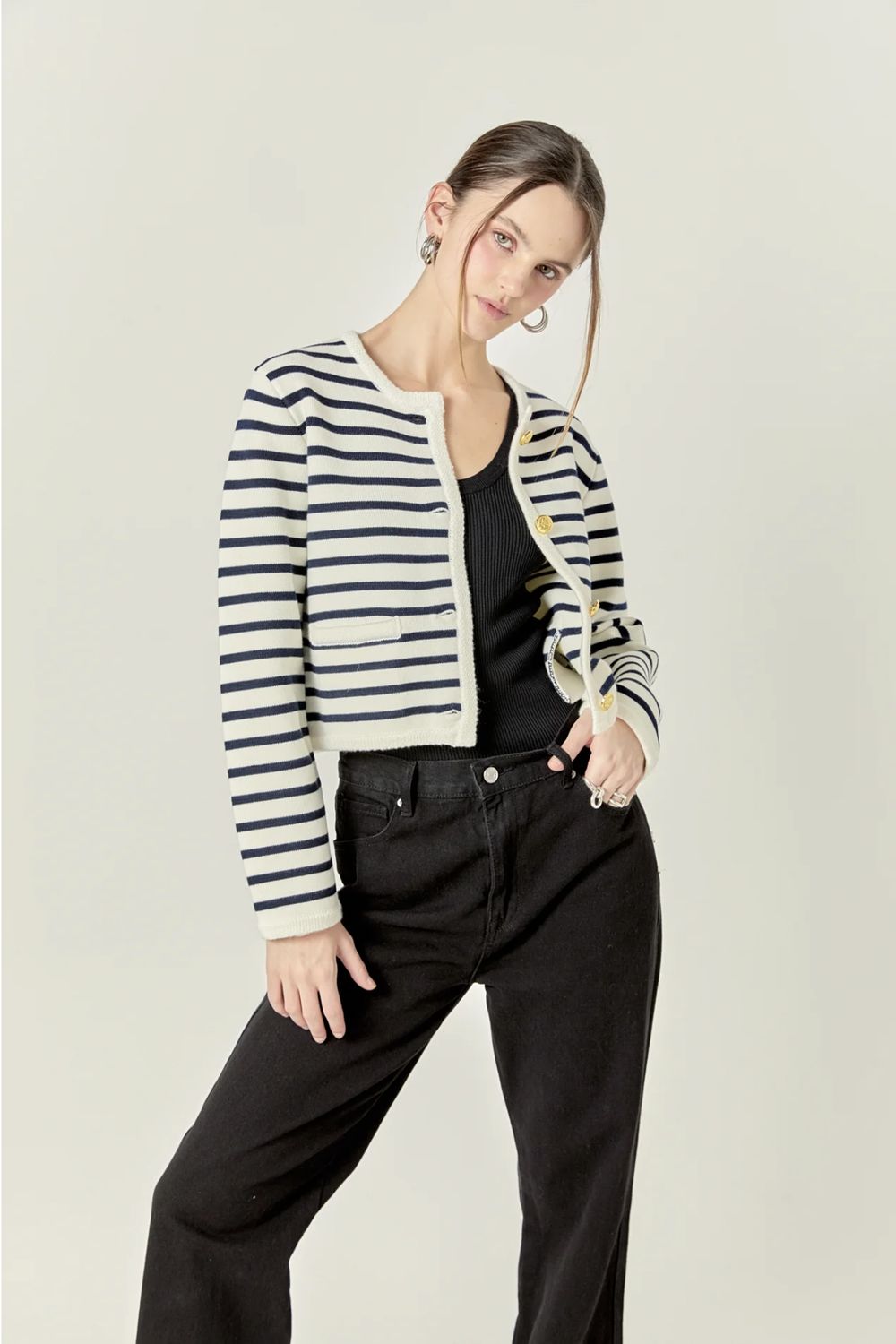 Knit Stripe Cardigan
