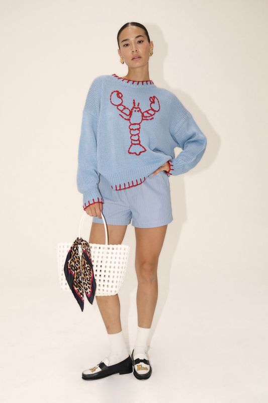 Lobster Stitch Hem Sweater