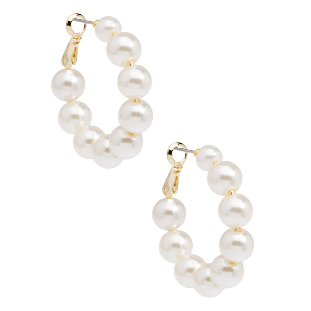 Chunky Pearl Hoop