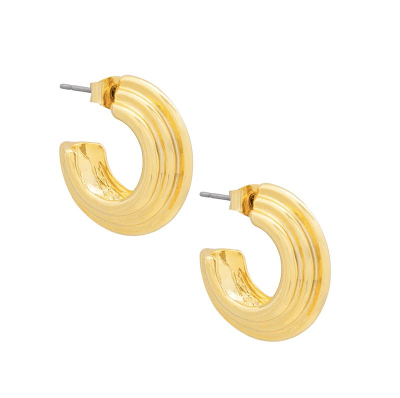 Ribbed Huggie Earring