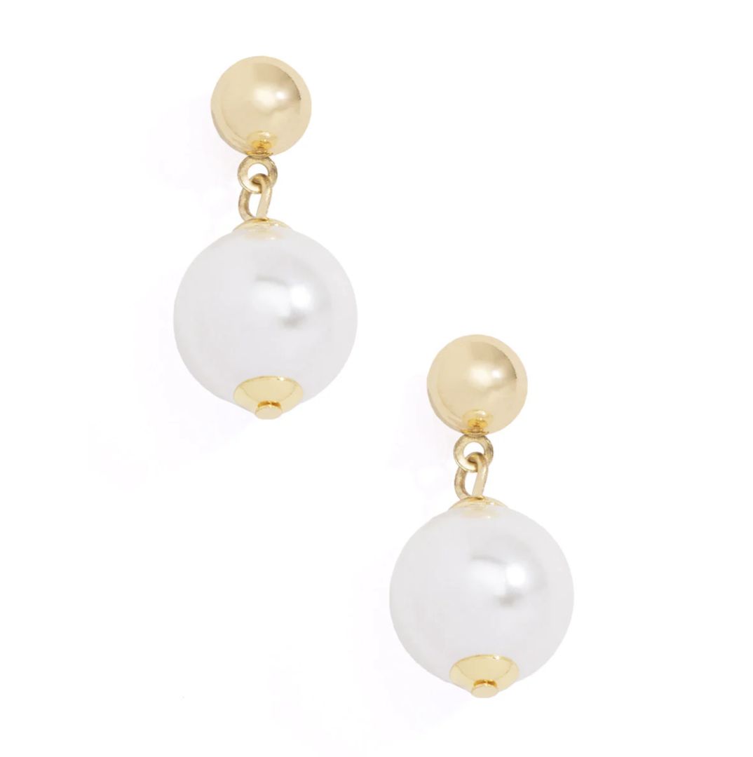 Single Pearl Drop Earring