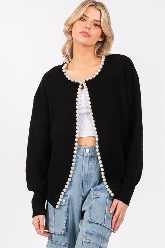 Pearl Trim Sweater